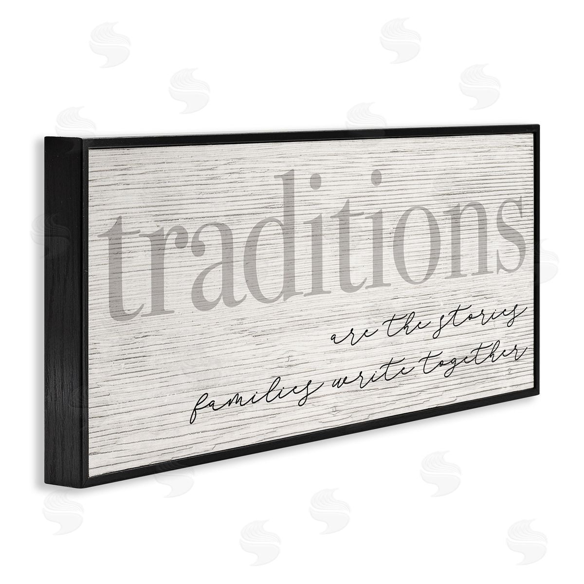 Family Traditions Heartfelt Phrase Black Frame Print Wall Art, Home Decor by Stupell Studio
