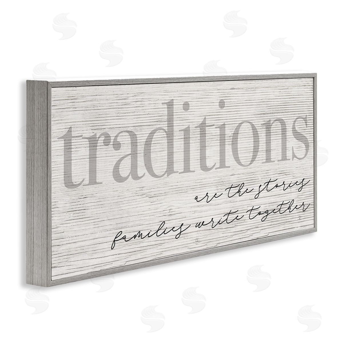 Family Traditions Heartfelt Phrase Grey Frame Print Wall Art, Home Decor by Stupell Studio