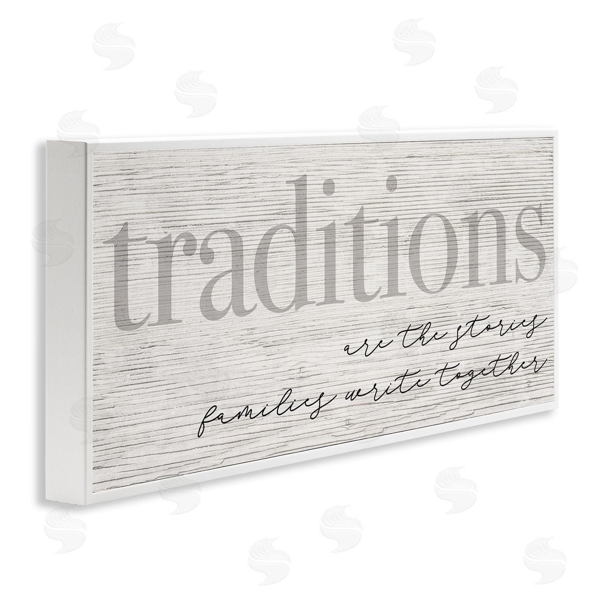 Family Traditions Heartfelt Phrase White Frame Print Wall Art, Home Decor by Stupell Studio