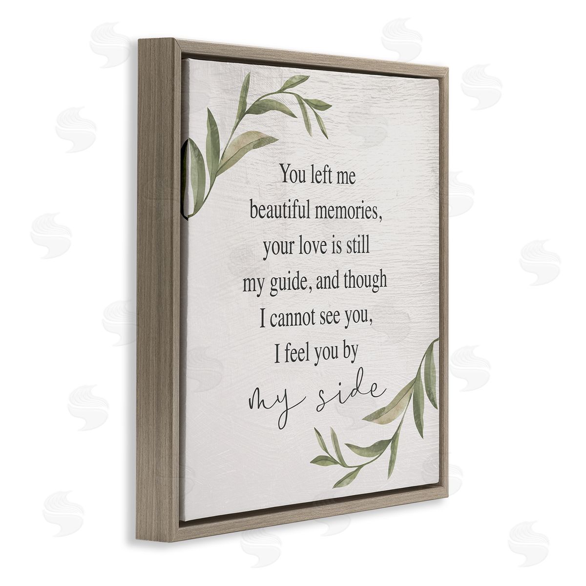 Grieving Inspirational Heartfelt Phrase Brown Floating Frame Canvas Wall Art, Home Decor by Stupell Studio
