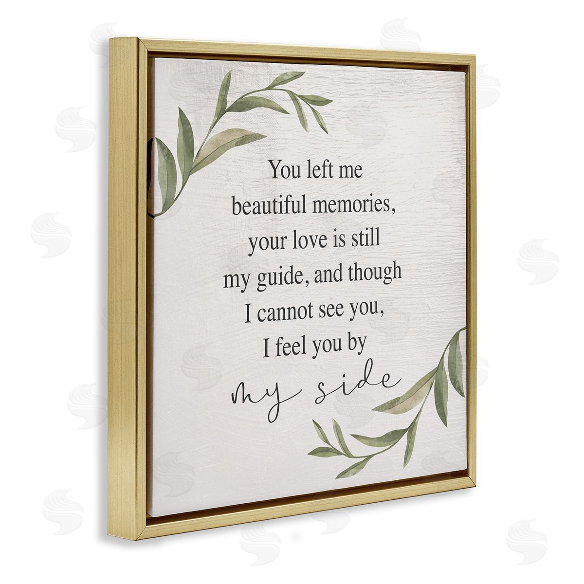 Grieving Inspirational Heartfelt Phrase Gold Floating Frame Canvas Wall Art, Home Decor by Stupell Studio