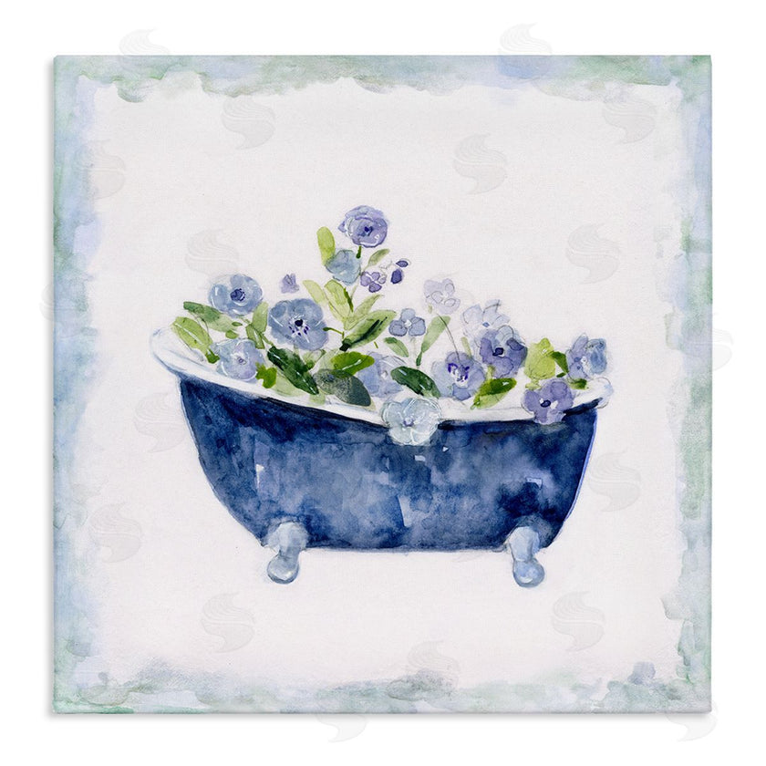 Sally Swatland | Charming Blue Bathtub Florals