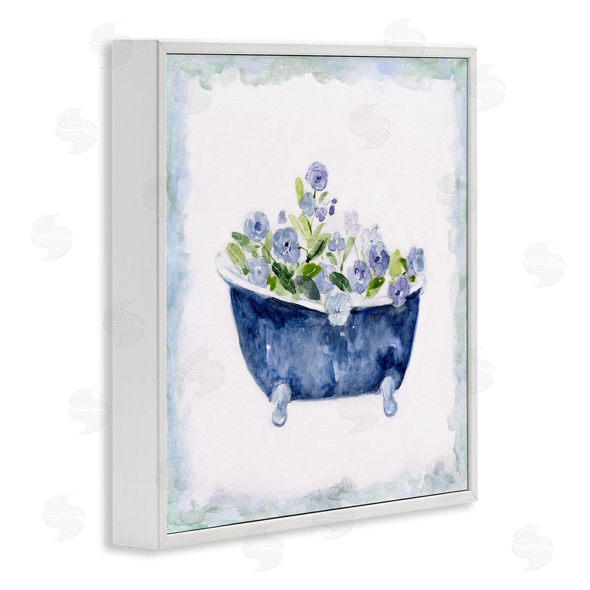 Sally Swatland | Charming Blue Bathtub Florals