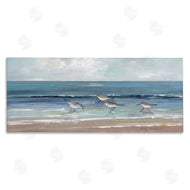 Sally Swatland | Sandpipers with Cloudy Sky