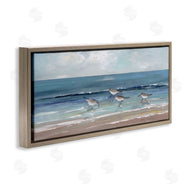 Sally Swatland | Sandpipers with Cloudy Sky