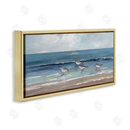 Sally Swatland | Sandpipers with Cloudy Sky