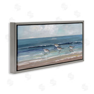 Sally Swatland | Sandpipers with Cloudy Sky