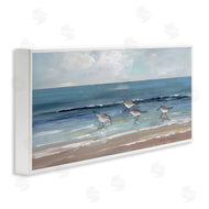 Sally Swatland | Sandpipers with Cloudy Sky