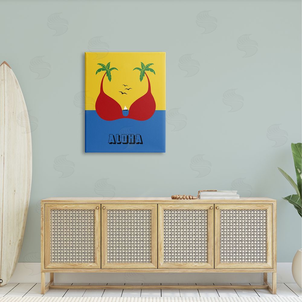 Bellassai Art Tropical Aloha Palm Trees Canvas on Wall