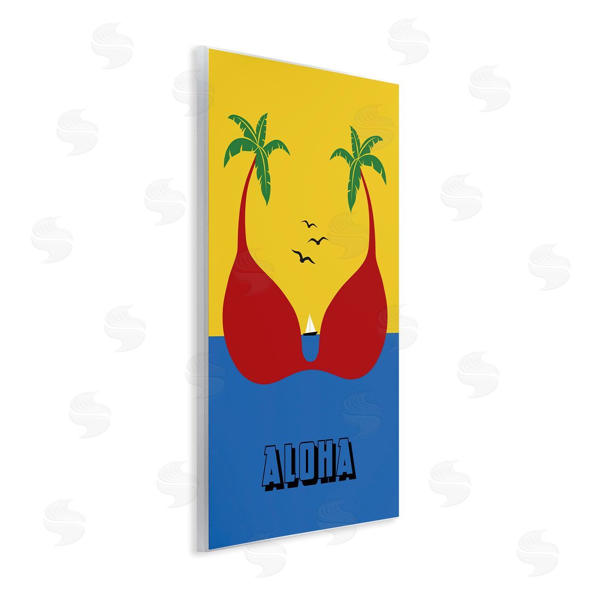 Bellassai Art Tropical Aloha Palm Trees Wall Plaque Wall Art Print