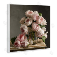 Leah McLean  | Classical White Pink Roses