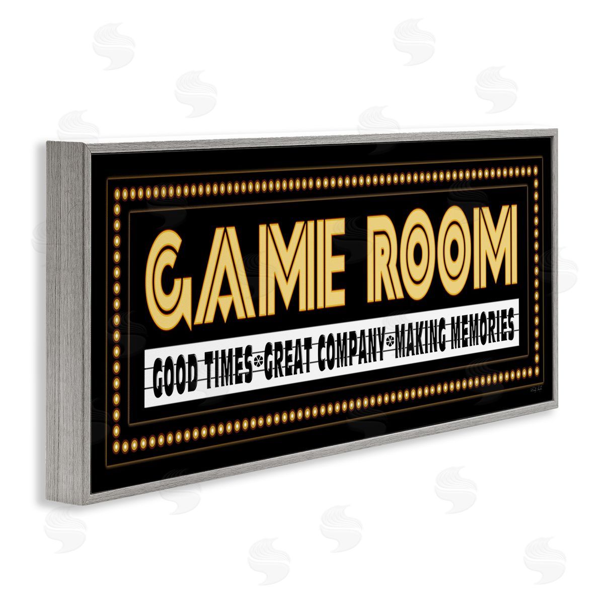 Vintage Arcade Game Room Grey Frame Print Wall Art, Home Decor by Cindy Jacobs