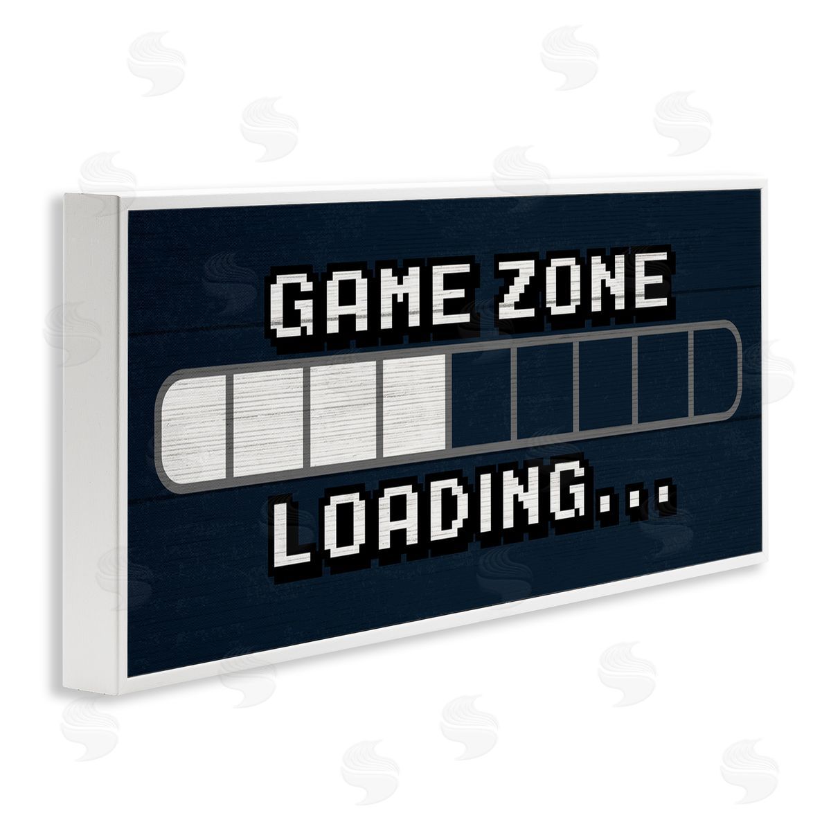 Game Zone Loading Pixels White Frame Print Wall Art, Home Decor by Stupell Studio