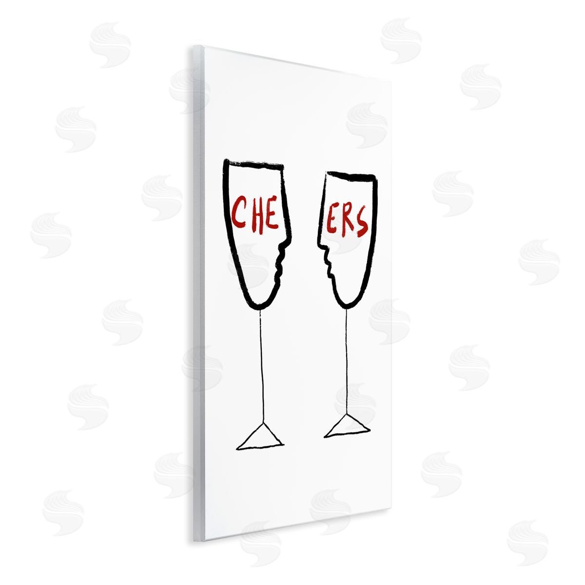 Bellassai Art Cheers with Wine Glasses Wall Plaque Wall Art Print