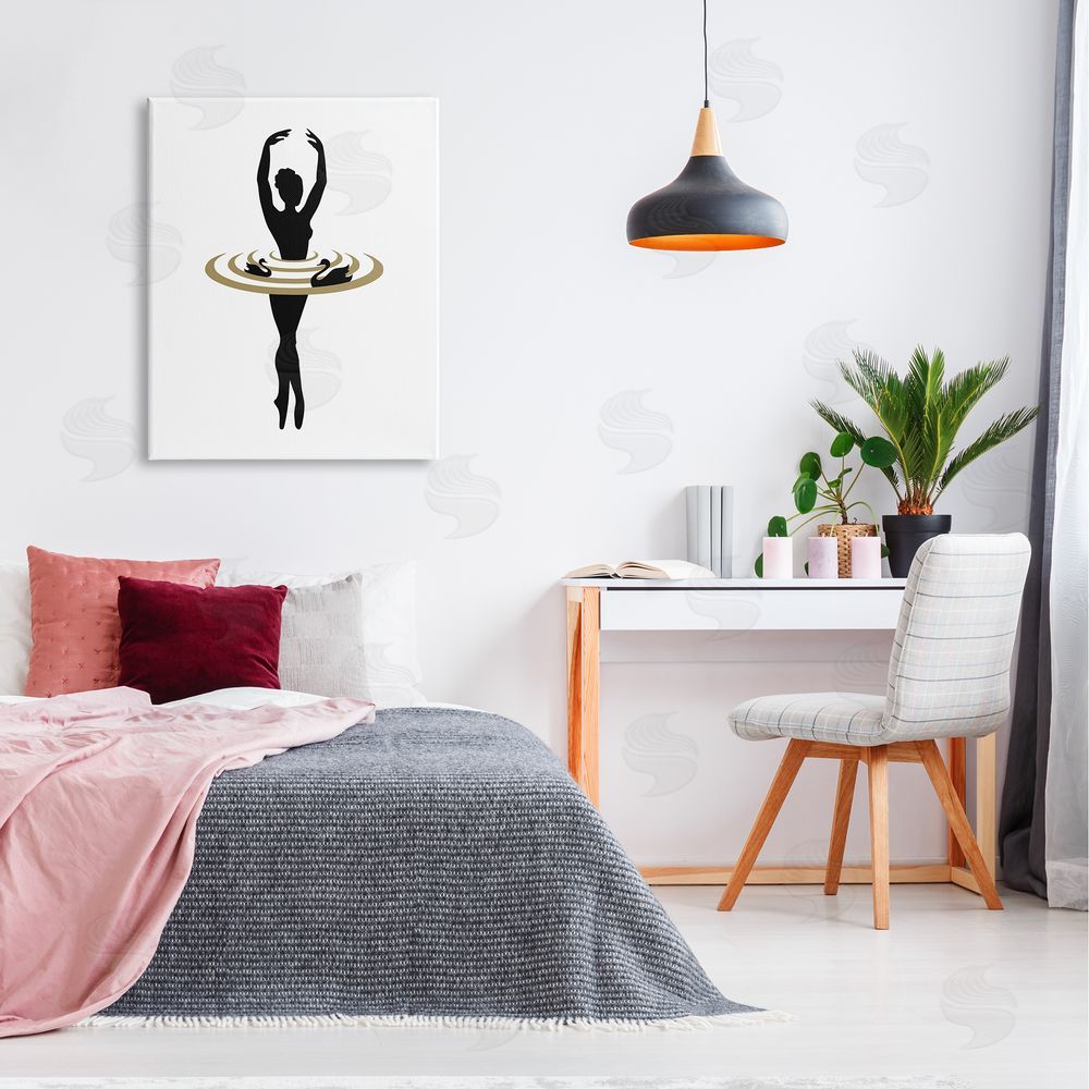 Bellassai Art Ballerina Dance Silhouette Canvas on Wall