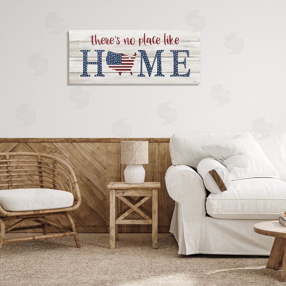 Natalie Carpentieri Patriotic There's No Place Like Home Phrase Americana
