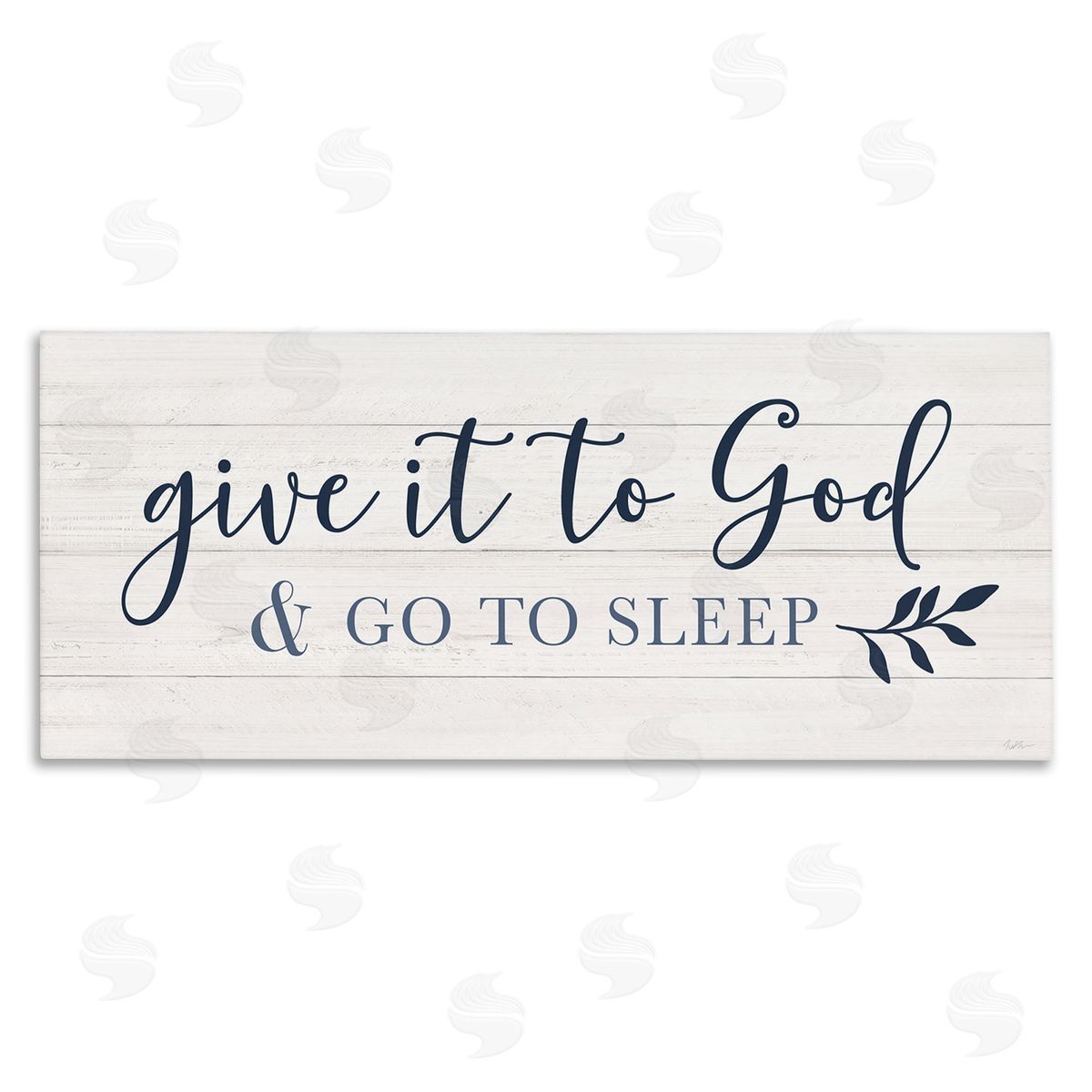 Give to God & Sleep Motivational Bedtime Canvas Wall Art, Home Decor by Natalie Carpentieri