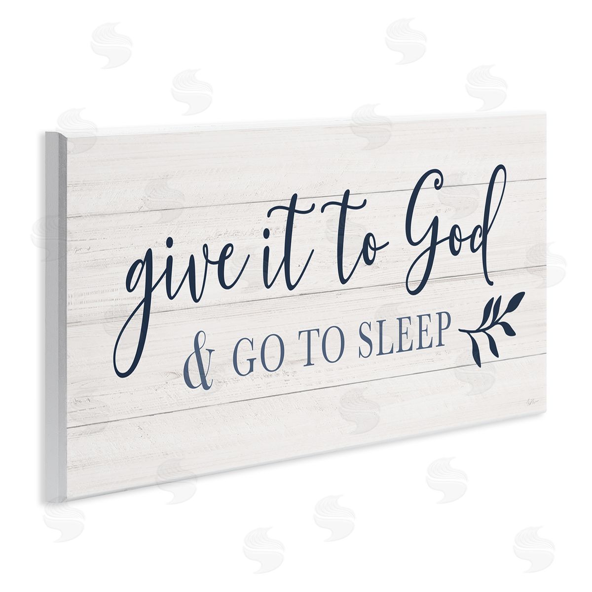 Give to God & Sleep Motivational Bedtime Wood Plaque Wall Art, Home Decor by Natalie Carpentieri