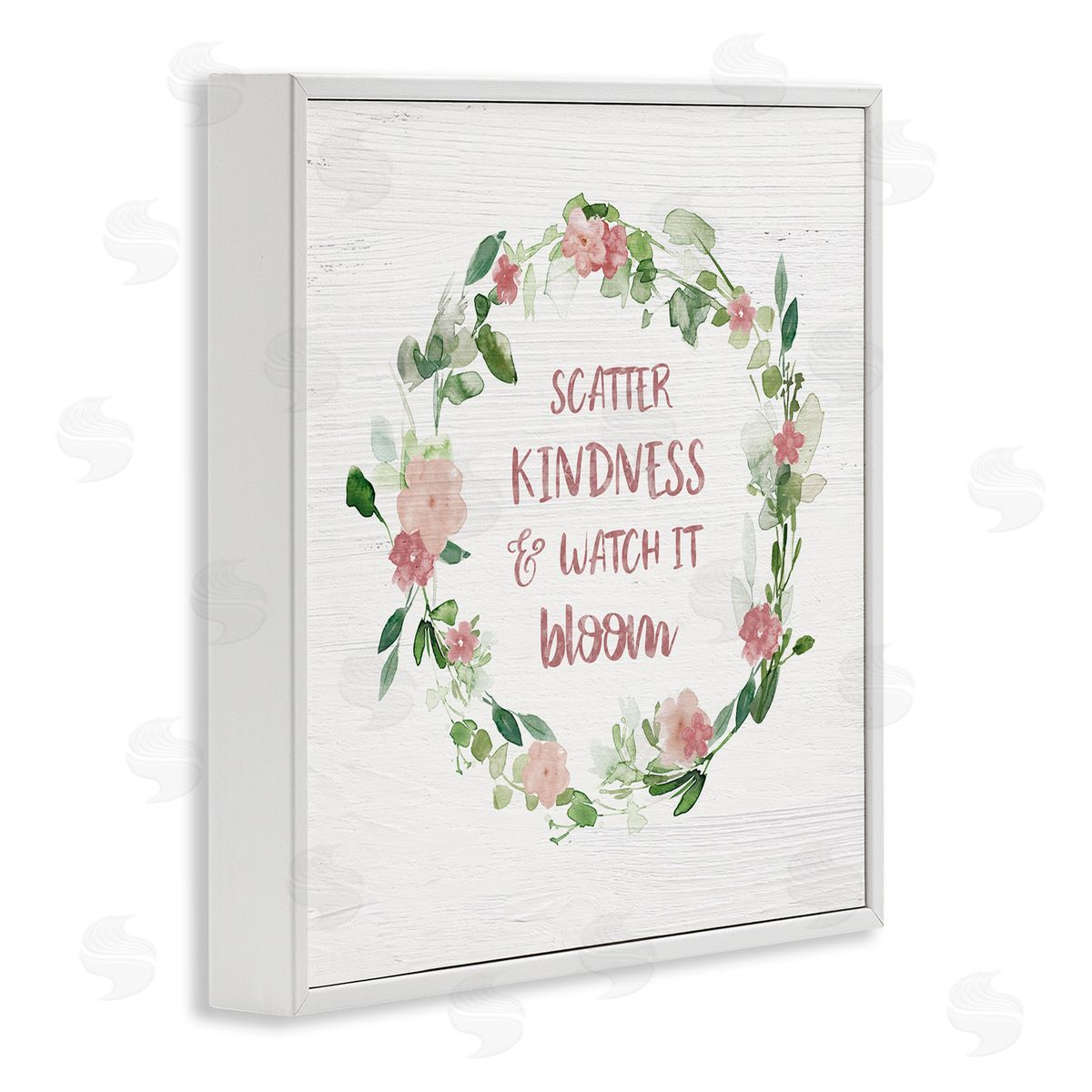 Carol Robinson Scatter Kindness Watch Bloom Motivational Spring Phrase Roses White Framed Glicee Wall Art Print