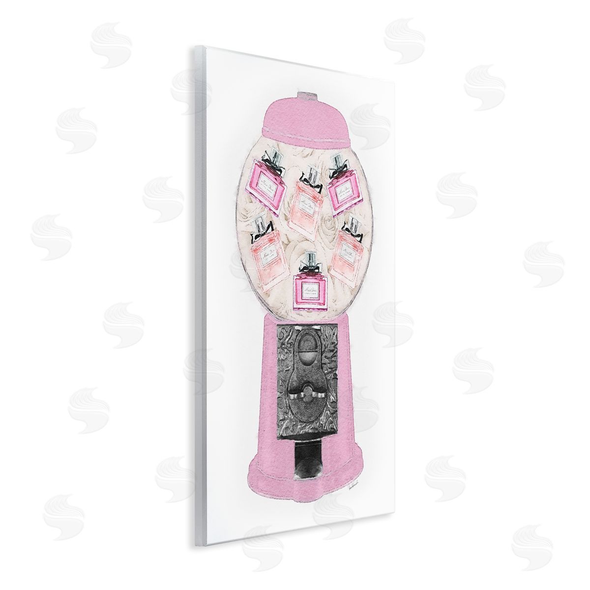 Amanda Greenwood Pink Gumball Machine Glamer Perfume Bottles  Wall Plaque Art Print