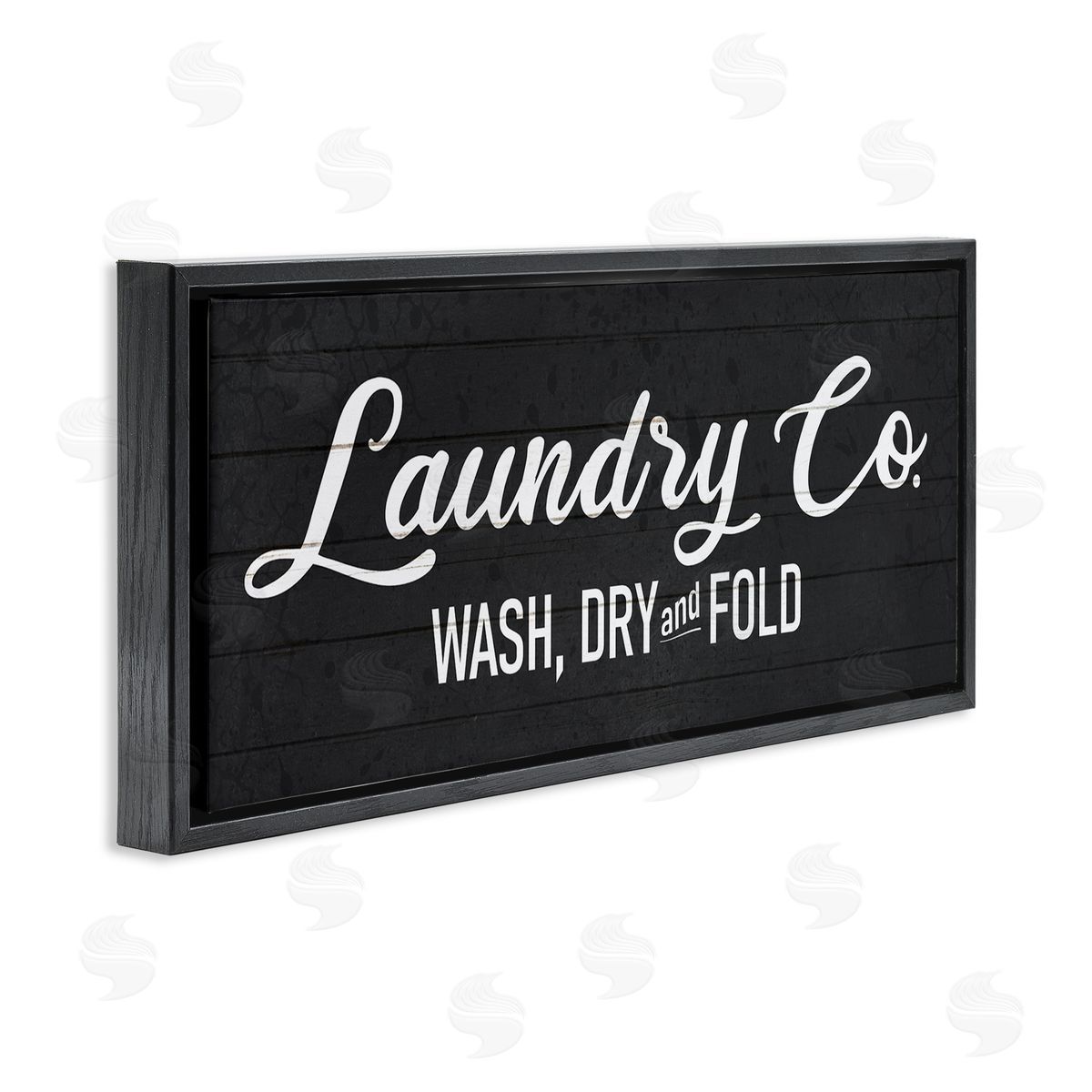 Rustic Laundry Co Sign Black Floating Frame Canvas Wall Art, Home Decor by Kim Allen