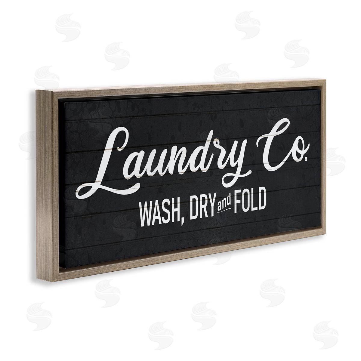 Rustic Laundry Co Sign Brown Floating Frame Canvas Wall Art, Home Decor by Kim Allen