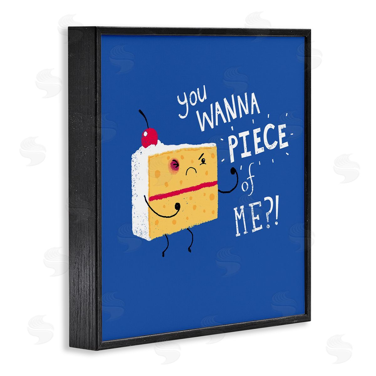 Michael Buxton Wanna Piece Of Me Punk Cake Slice Dessert Typography Black Framed Glicee Wall Art Print