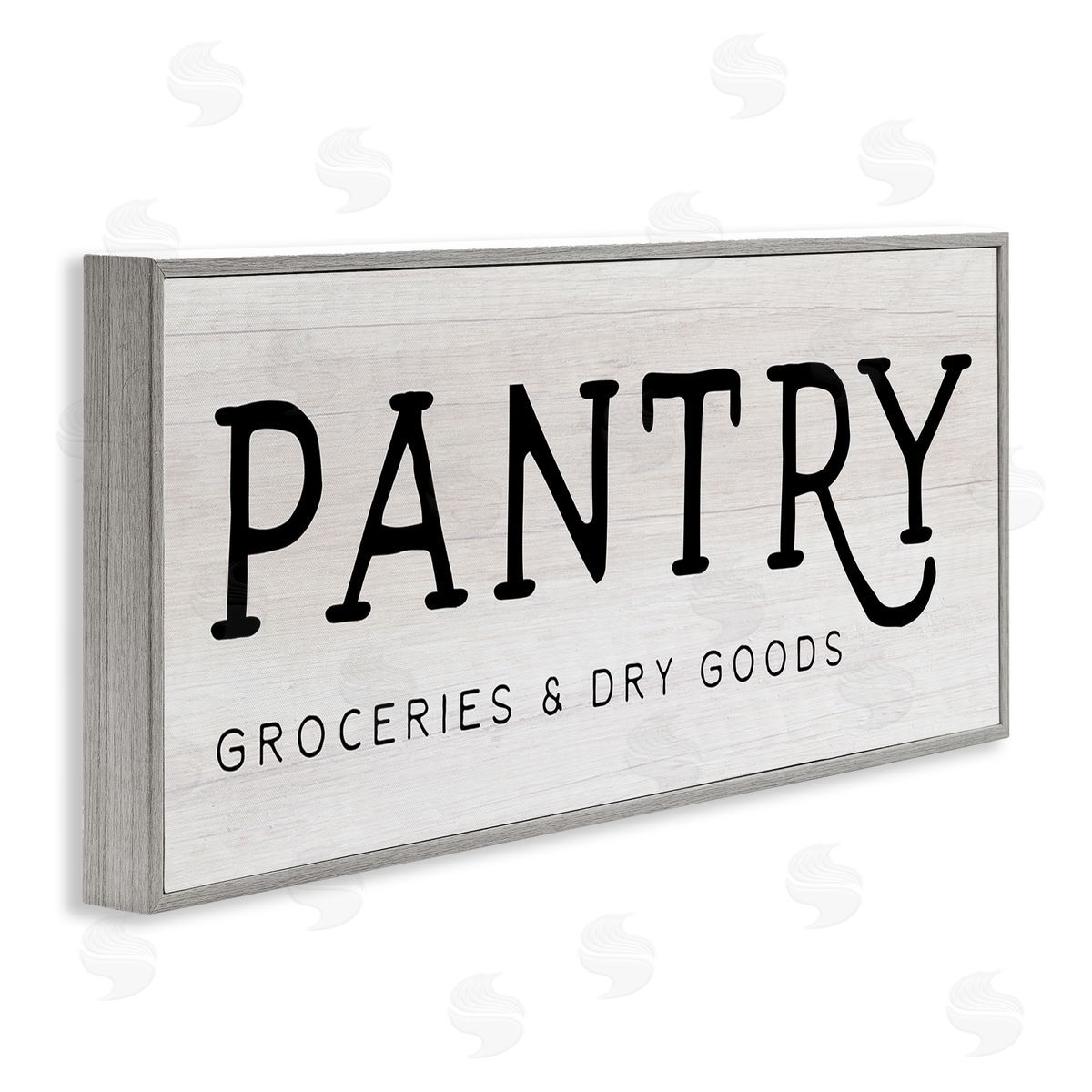 Rustic Pantry Groceries Sign Grey Frame Print Wall Art, Home Decor by Stupell Studio