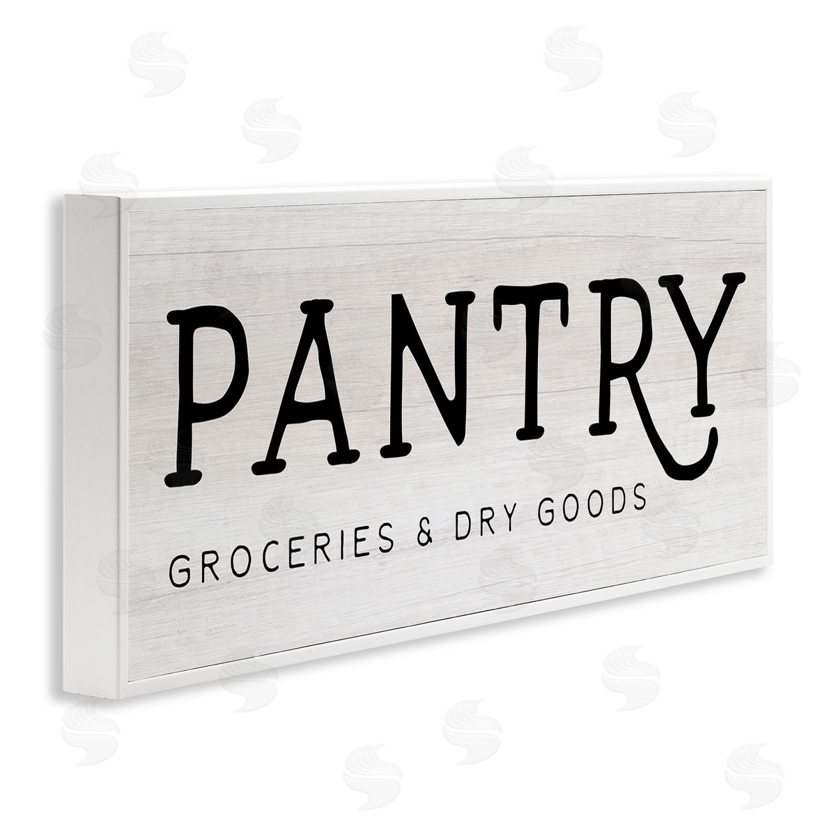Rustic Pantry Groceries Sign White Frame Print Wall Art, Home Decor by Stupell Studio