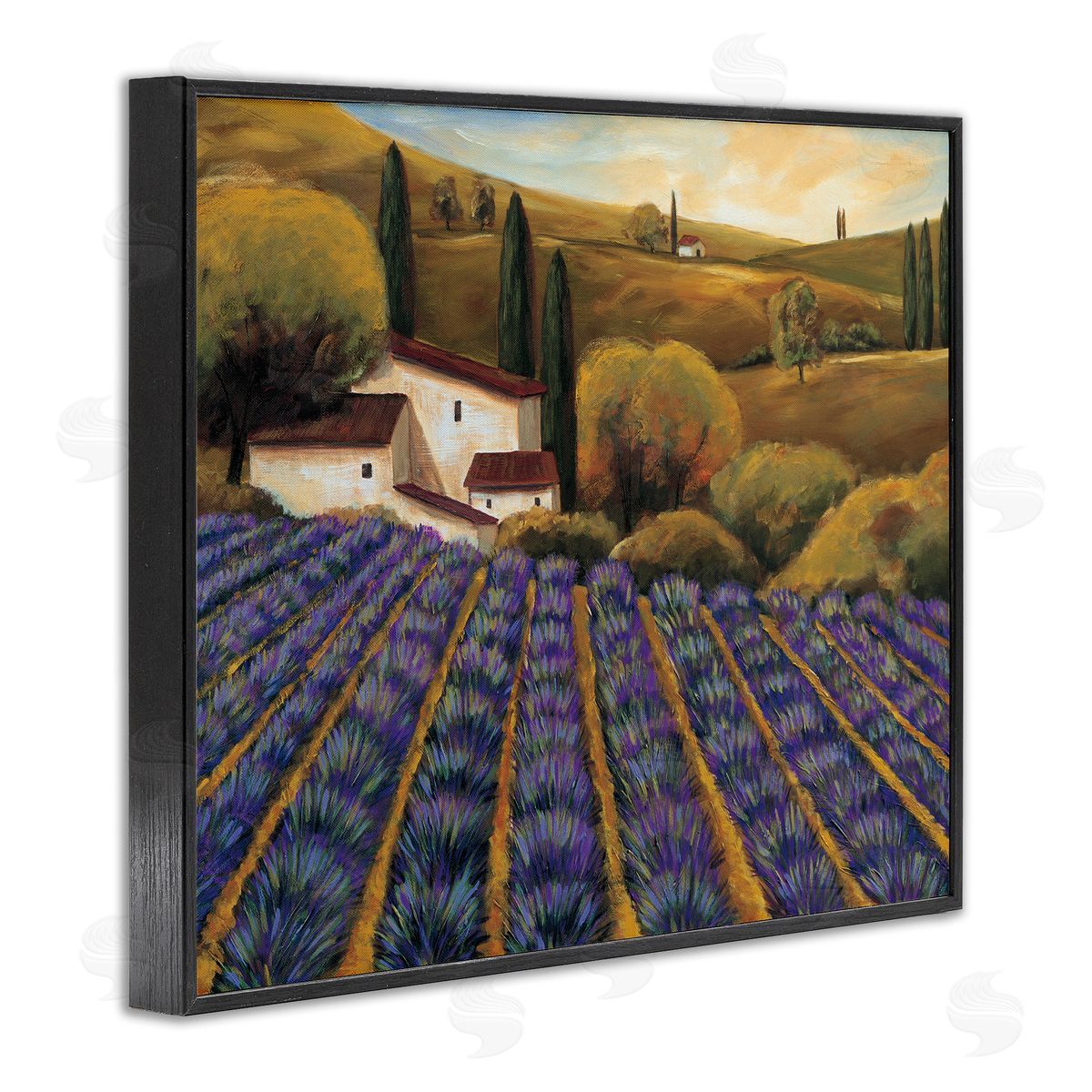 Michael Cooper Secluded Purple Vegetal Harvest Farm Meadow Sky  Black Framed Giclee Wall Art Print