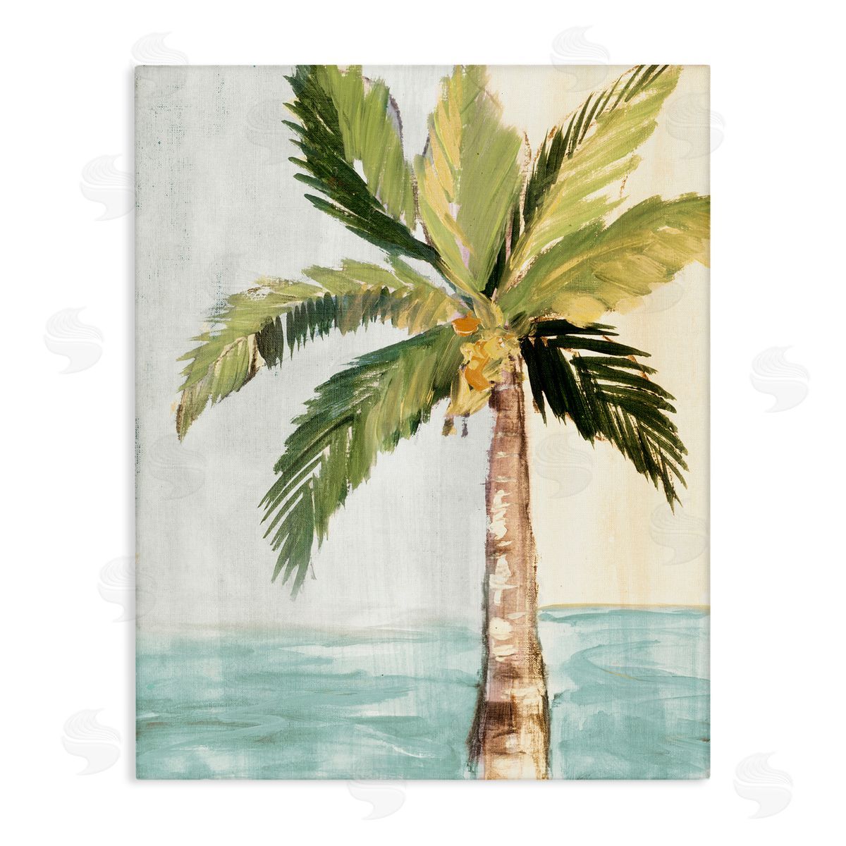 Robin Maria Palm Tree Leaves Tropical Summer Breeze Beach Stretched Canvas Wall Art Print