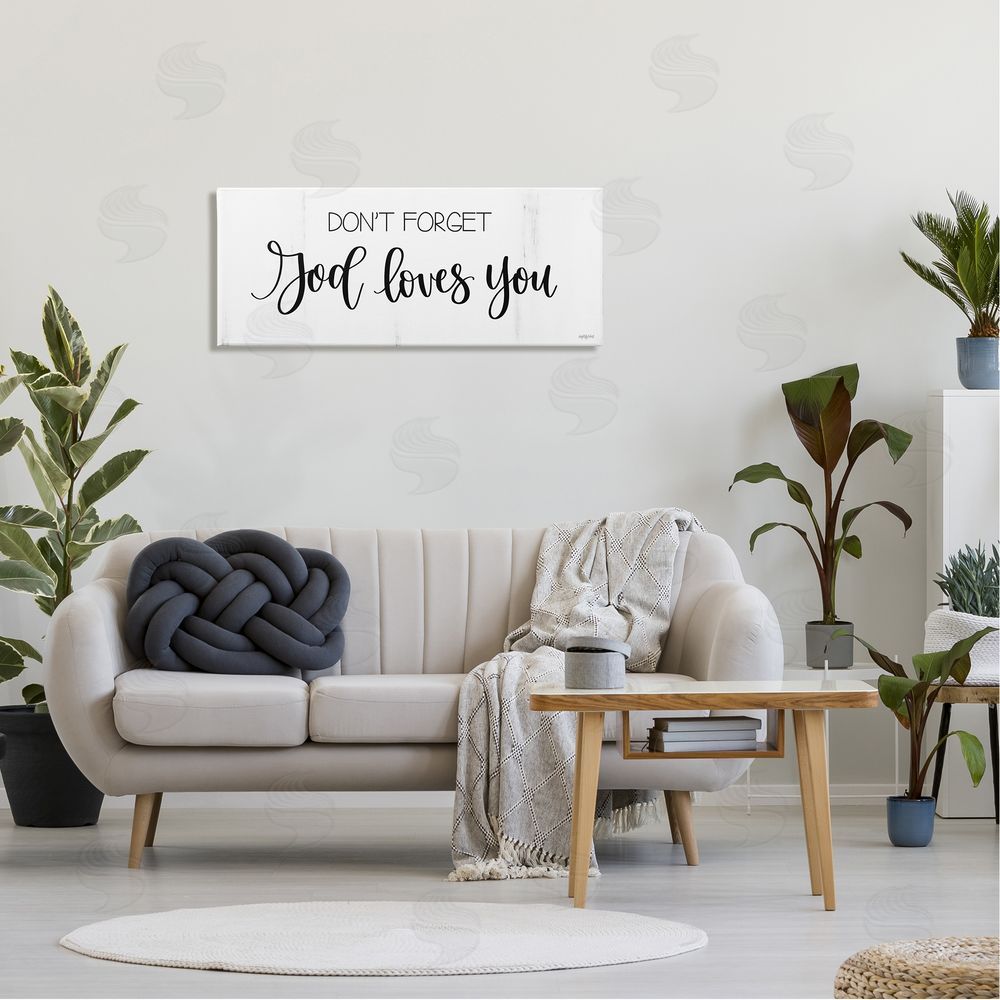 Imperfect Dust God Loves You Spiritual Calligraphy Script Phrase