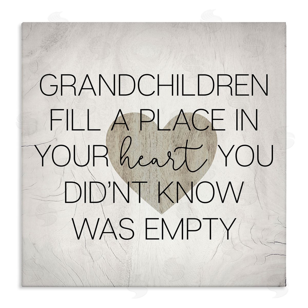 Heartwarming Grandchildren Phrase Canvas Wall Art, Home Decor by Stupell Studio