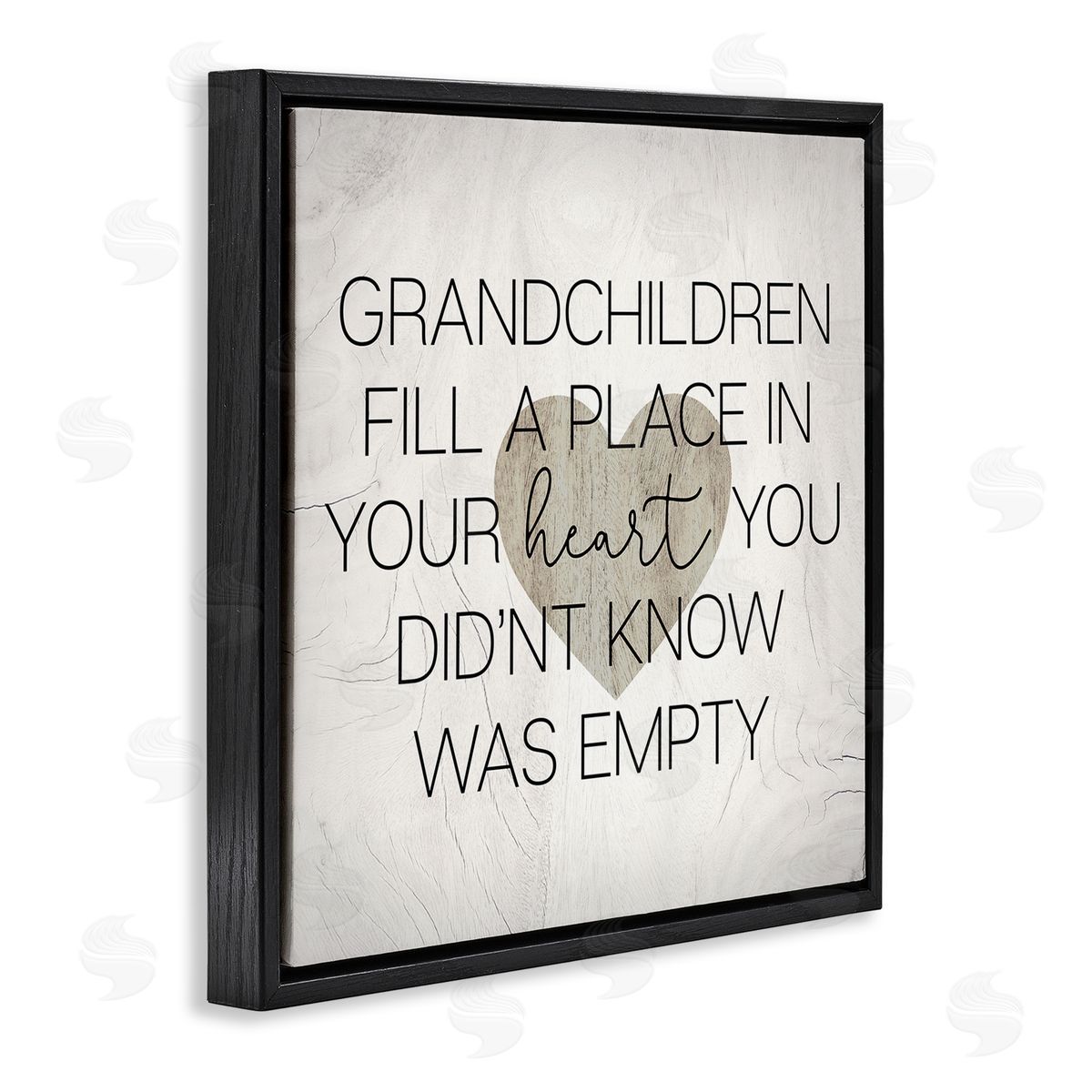 Heartwarming Grandchildren Phrase Black Floating Frame Canvas Wall Art, Home Decor by Stupell Studio