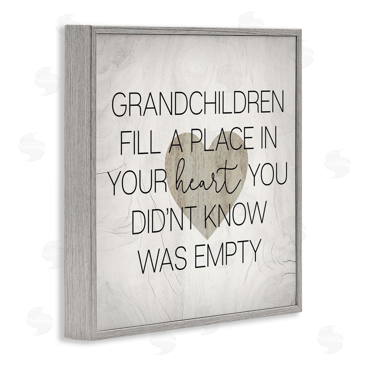 Heartwarming Grandchildren Phrase Grey Frame Print Wall Art, Home Decor by Stupell Studio