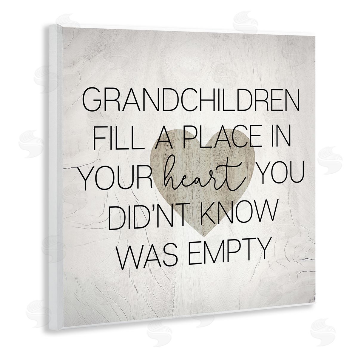 Heartwarming Grandchildren Phrase Wood Plaque Wall Art, Home Decor by Stupell Studio
