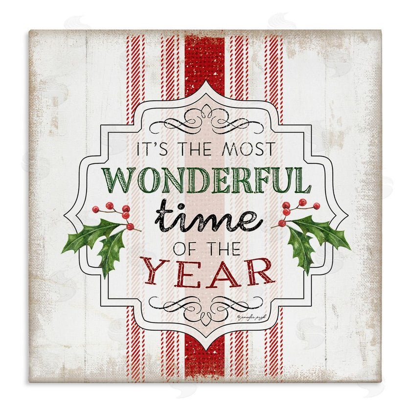 Jennifer Pugh | Festive Holiday Rustic Stripes
