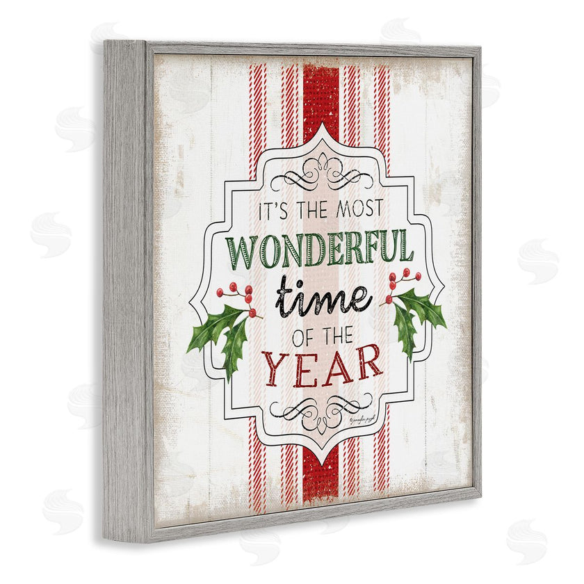 Jennifer Pugh | Festive Holiday Rustic Stripes