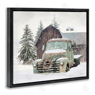 Lori Deiter | Winter Rural Vintage Truck & Barn