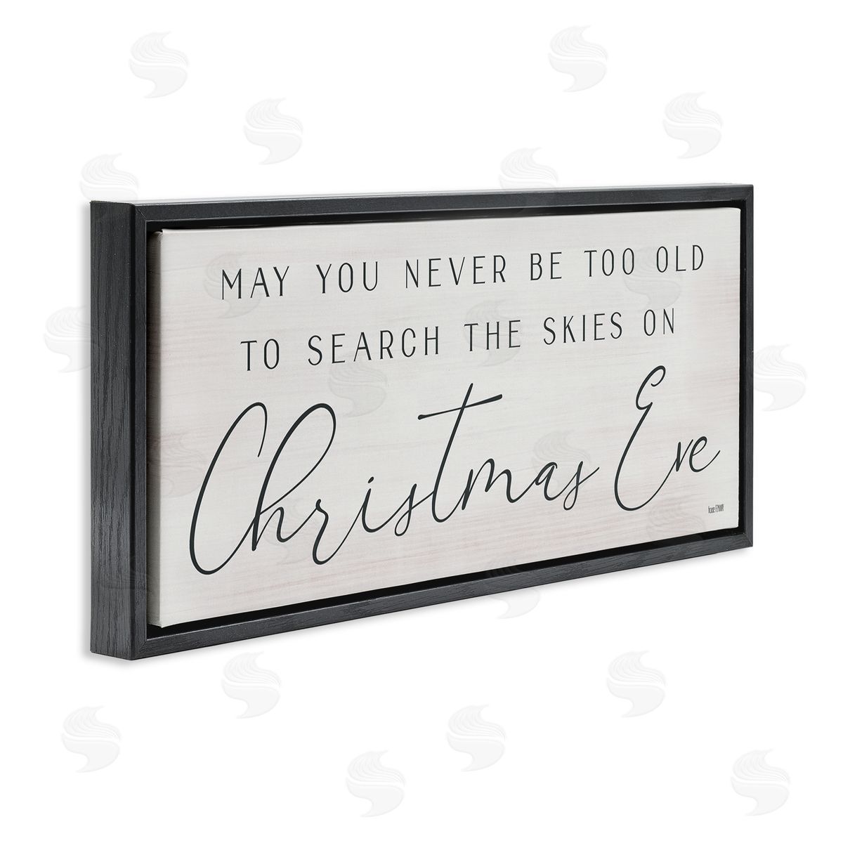 Inspiring Christmas Eve Sentiment Black Floating Frame Canvas Wall Art, Home Decor by Lux + Me Designs