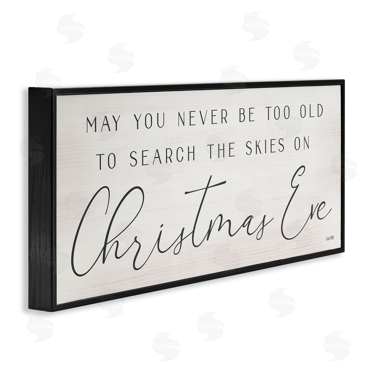 Inspiring Christmas Eve Sentiment Black Frame Print Wall Art, Home Decor by Lux + Me Designs