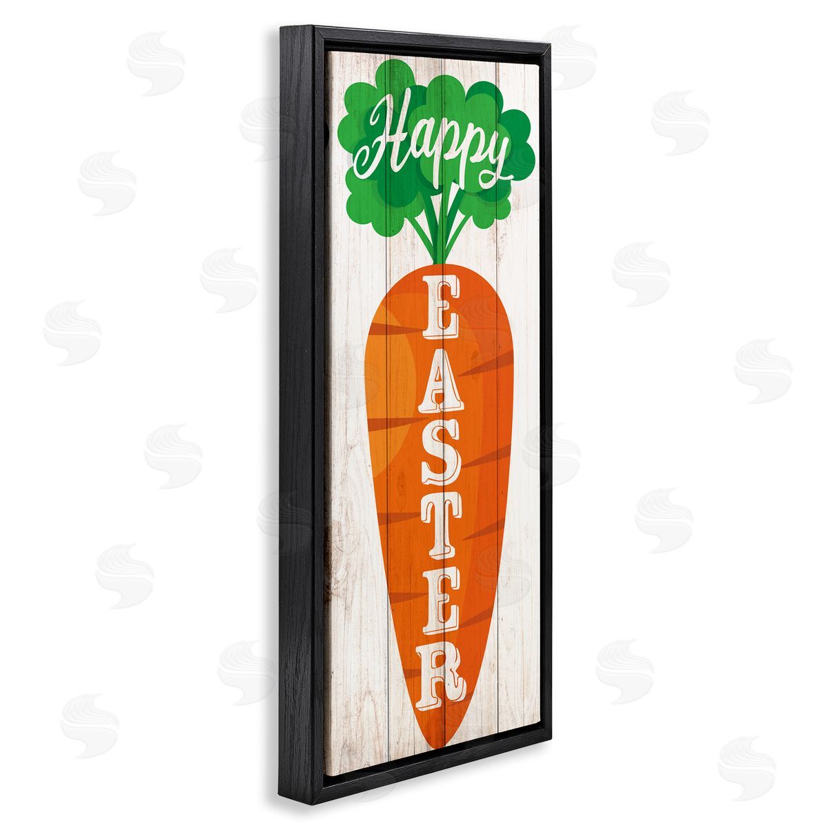 Kim Allen Happy Easter Vertical Rustic Carrot Sign Phrase