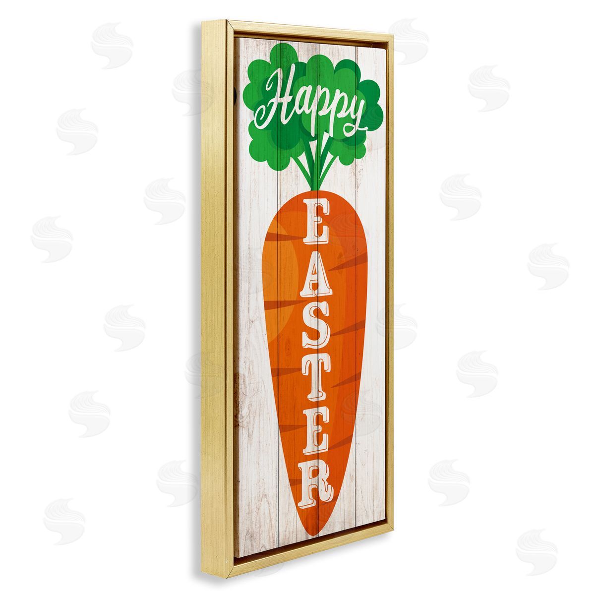 Kim Allen Happy Easter Vertical Rustic Carrot Sign Phrase