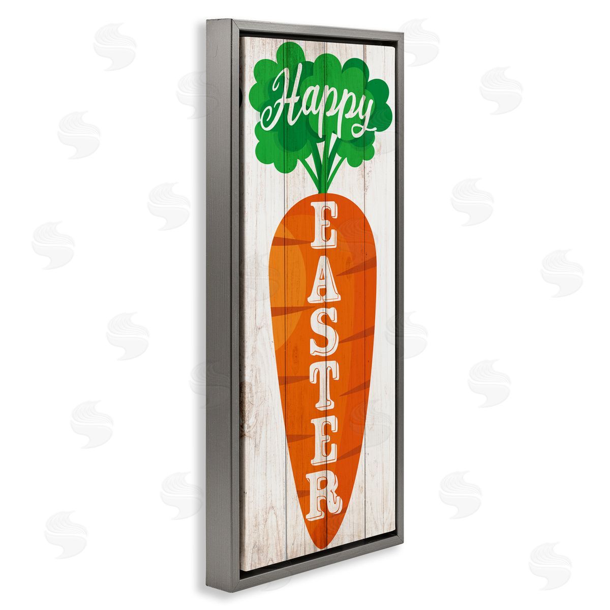 Kim Allen Happy Easter Vertical Rustic Carrot Sign Phrase