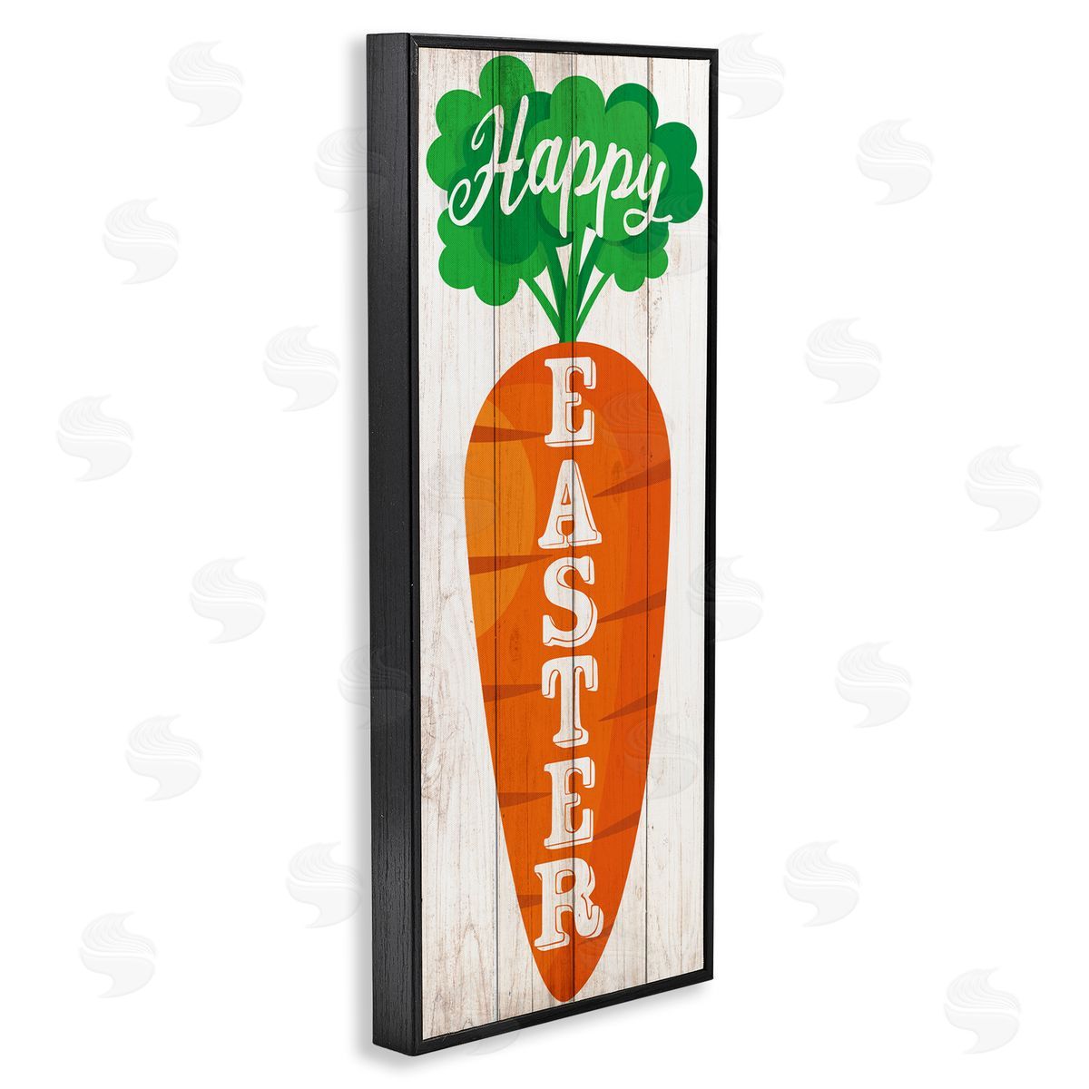 Kim Allen Happy Easter Vertical Rustic Carrot Sign Phrase