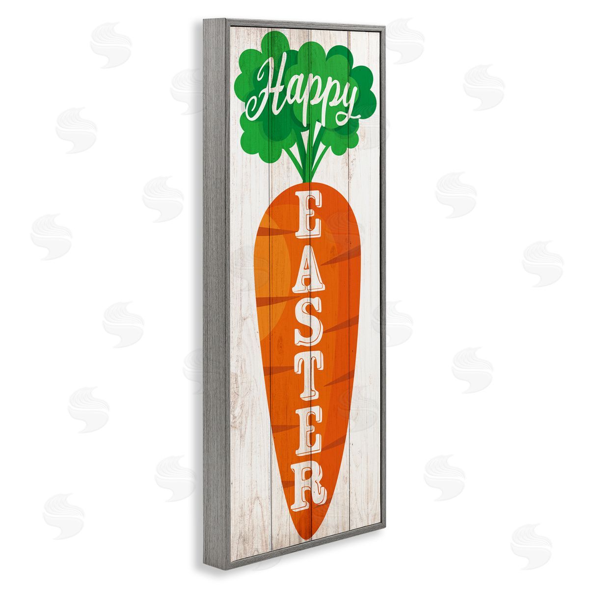 Kim Allen Happy Easter Vertical Rustic Carrot Sign Phrase