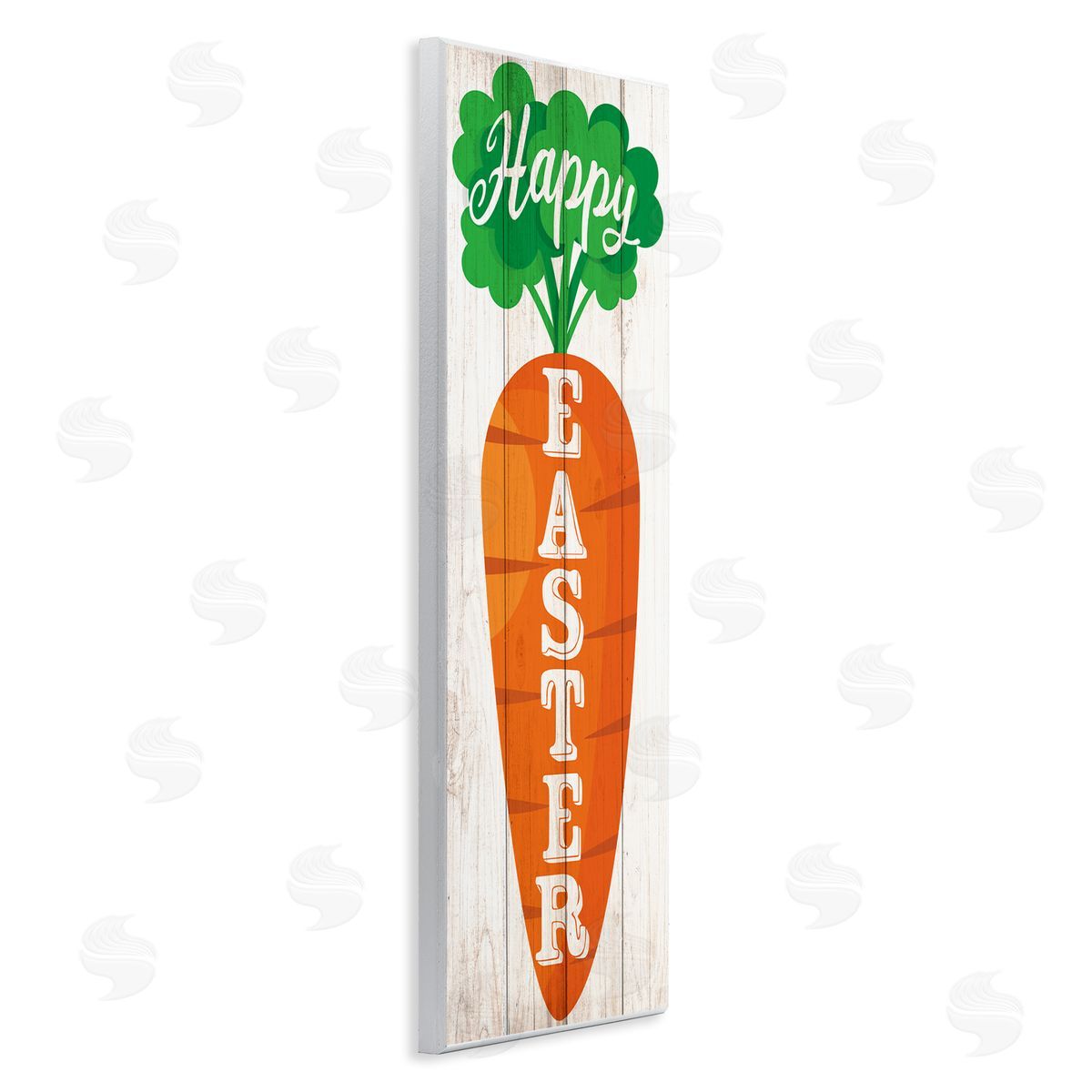 Kim Allen Happy Easter Vertical Rustic Carrot Sign Phrase