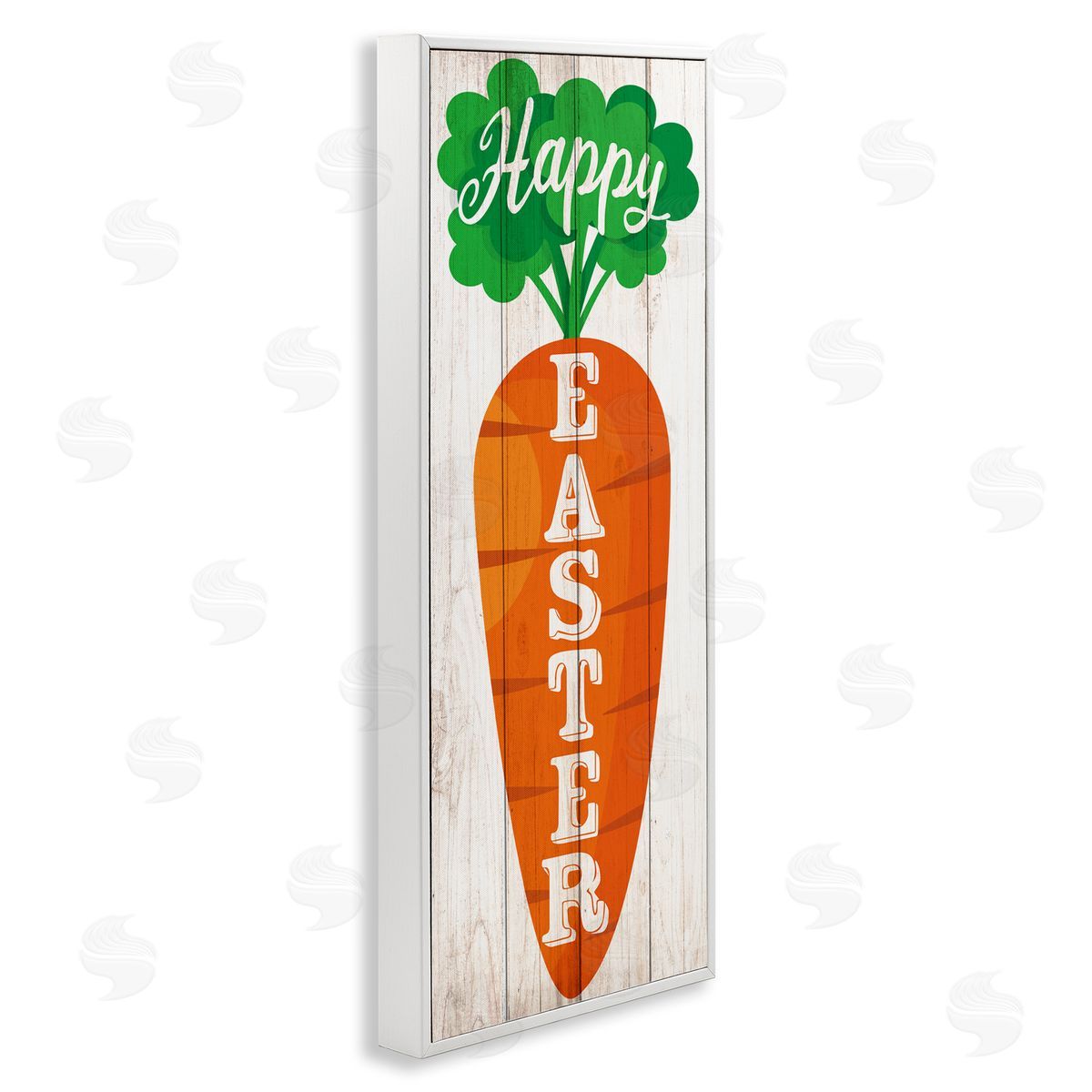 Kim Allen Happy Easter Vertical Rustic Carrot Sign Phrase