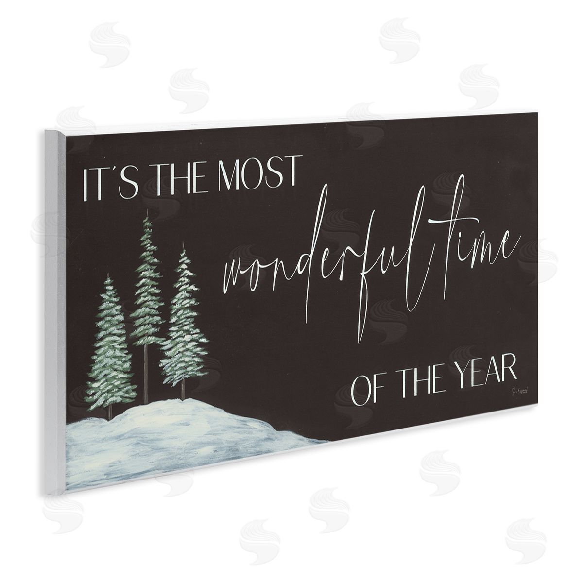 Most Wonderful Time Holiday Phrase Wood Plaque Wall Art, Home Decor by Soulspeak & Sawdust