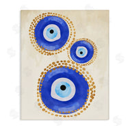 Two Smart Blondes | Round Blue Evil Eye Pattern
